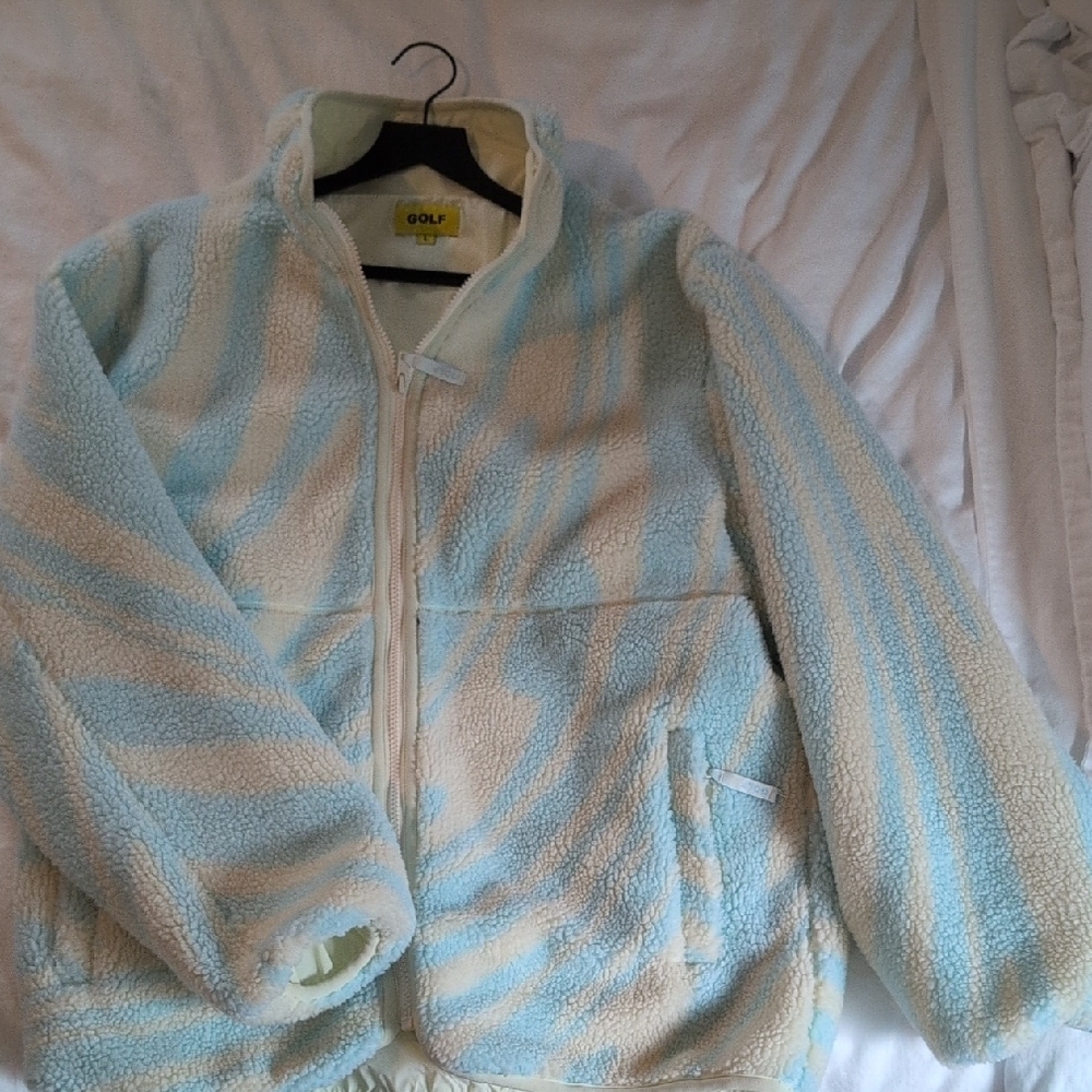 Golf Wang Light Blue and Cream Fleece Jacket